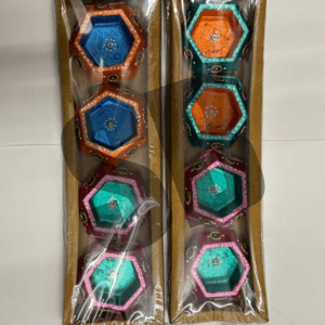 Hexagonal Diya  4 Pack