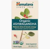 Himalaya Organic Ashwagandha Caplets 40g