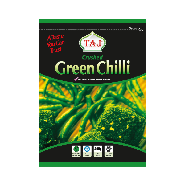 Taj Crushed Green Chilli 400gm