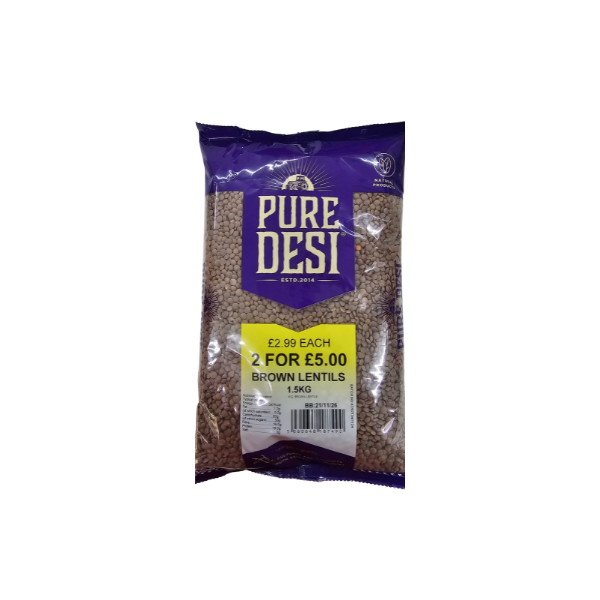 Pure Desi - Brown Lentils - 1.5Kg