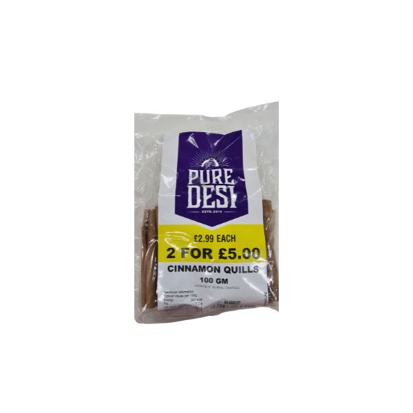 Pure Desi - Cinnamon Quills - 100gm