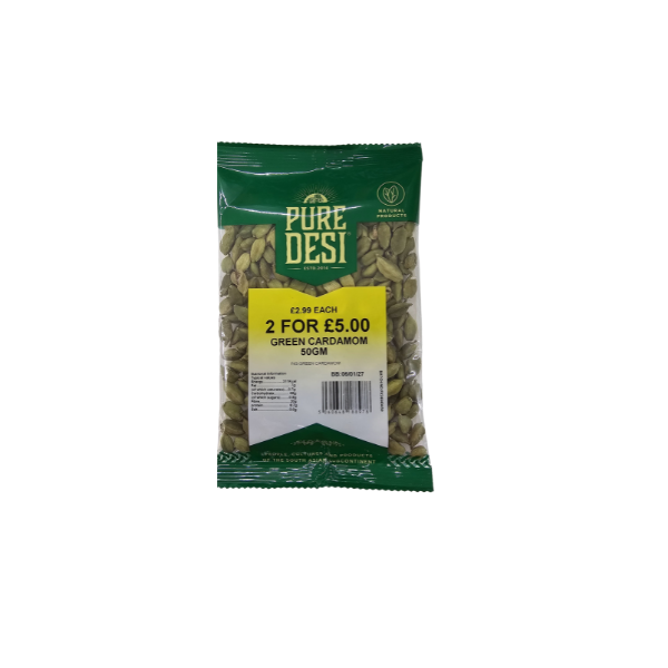 Pure Desi - Green Cardamom - 50gm