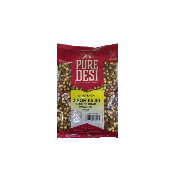 Pure Desi - Roasted Gram Unsalted - 400gm