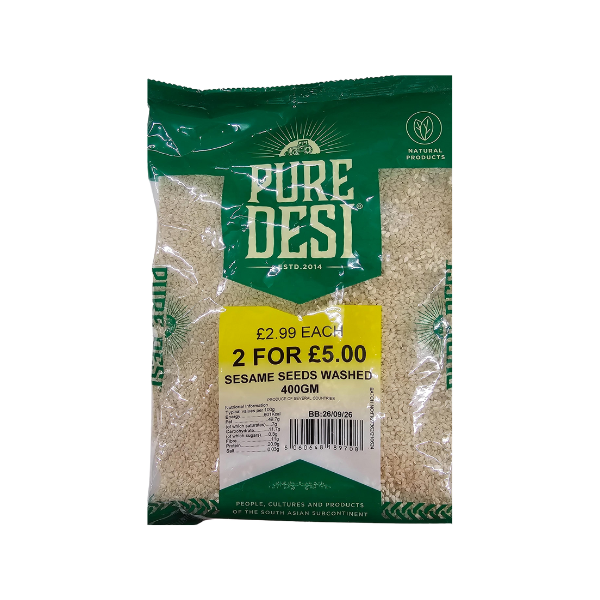 Pure Desi - Sesame Seeds Washed - 400gm